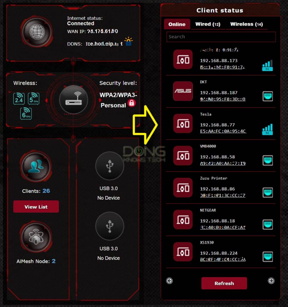 Tesla MAC Addresss in Router Interface