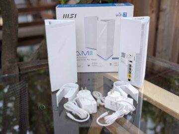 The 2 pack MSI Roamii BE Pro mesh system