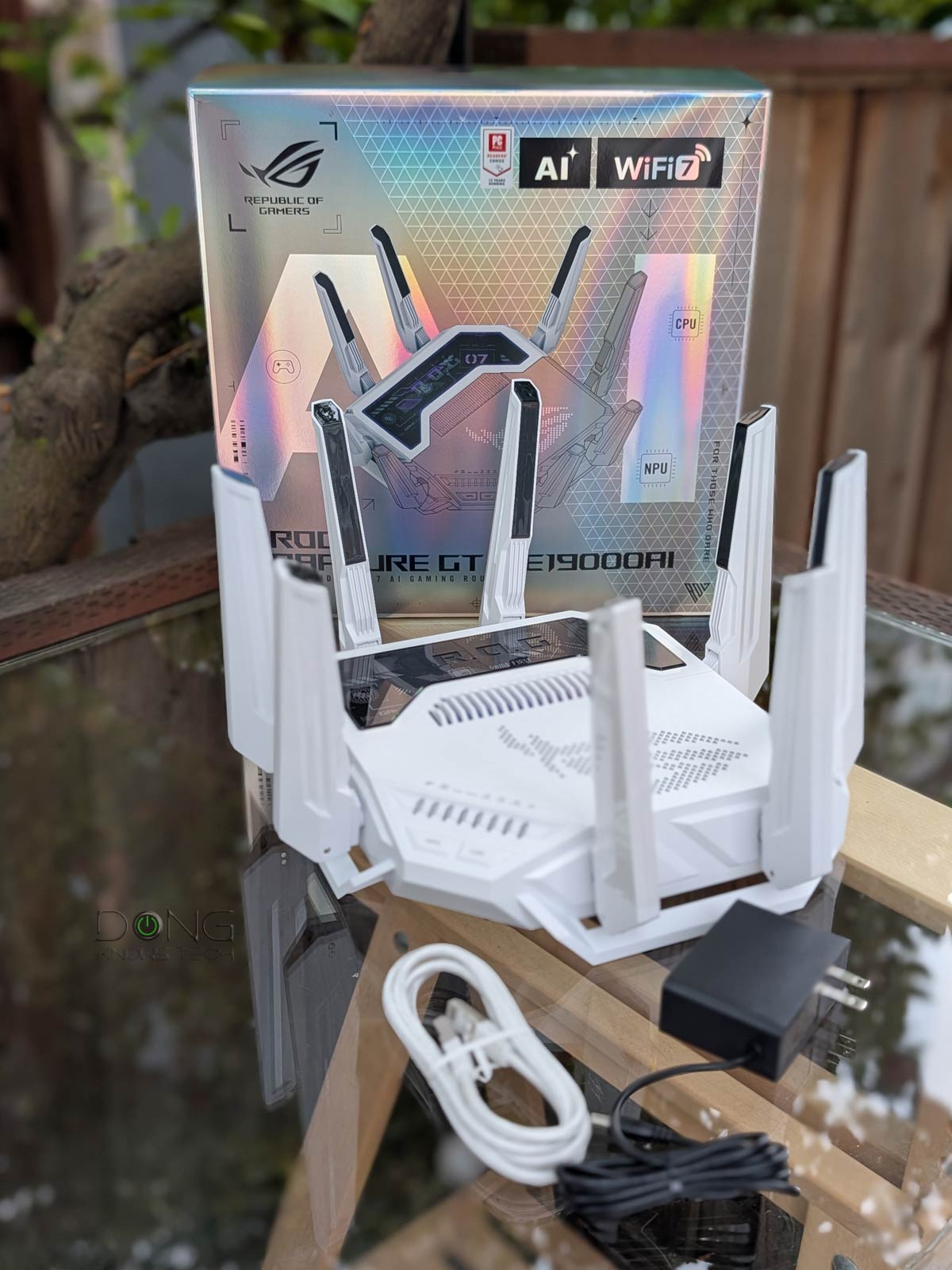 The ASUS GT BE19000AI router