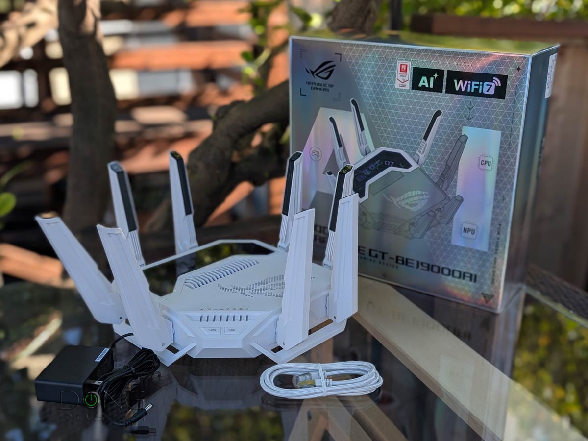 The ASUS ROG GT BE19000AI Wi Fi 7 Router and its retail