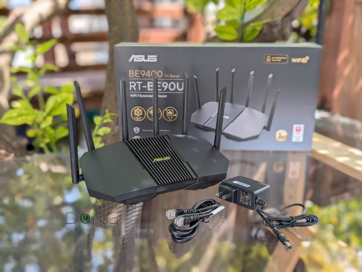 The ASUS RT-BE90U tri band Wi-Fi 7 router