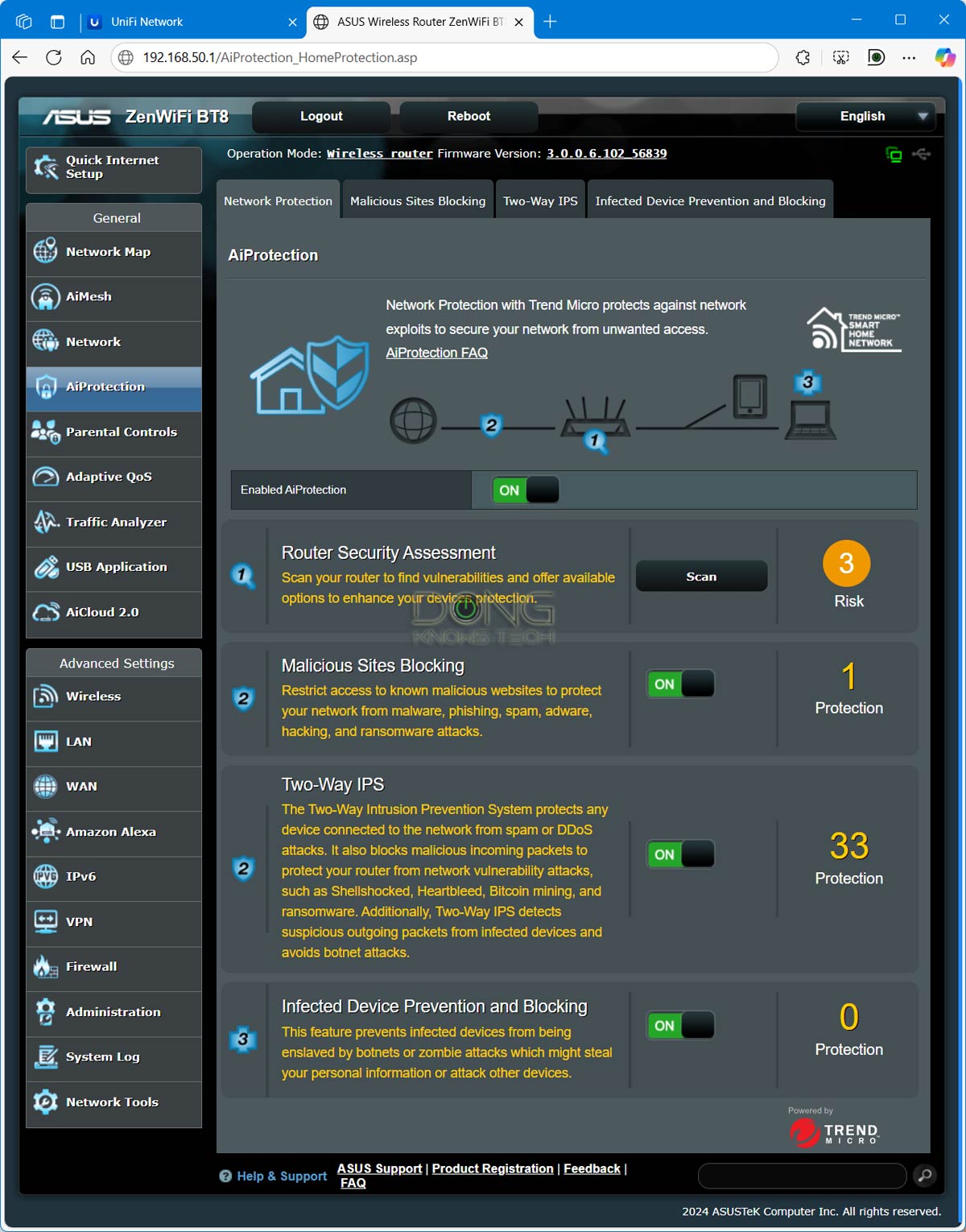 Keeping Your Network Safe: Simple Check List to Ensure Wi-Fi Router Security 6 The AiProtection feature of Asus routers