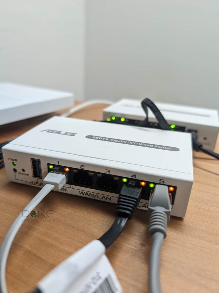 The ASUS ExpertWiFi EBG15 VPN Router is in action