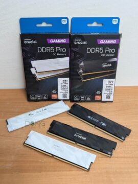 The Crucial Pro OC DDR5-6400 comes in black and white color options