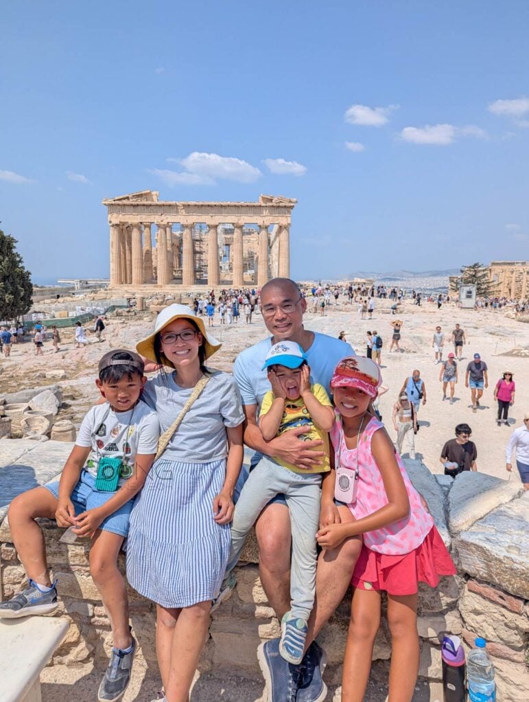 The Ngos at Acropolis of Athens with the Parthenon in the background