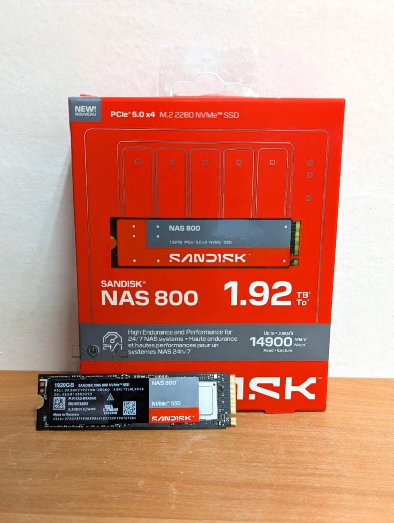 The SANDISK NAS 800 PCIe 5.0 NVMe SSD