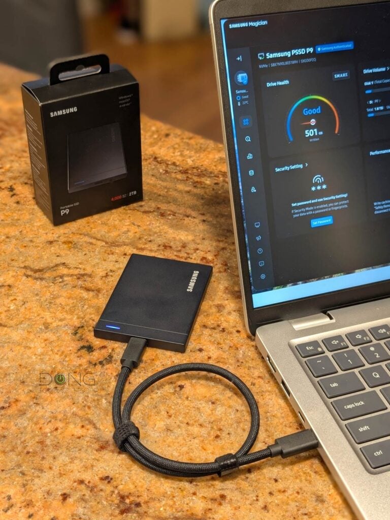 The Samsung P9 Portable SSD is being tested
