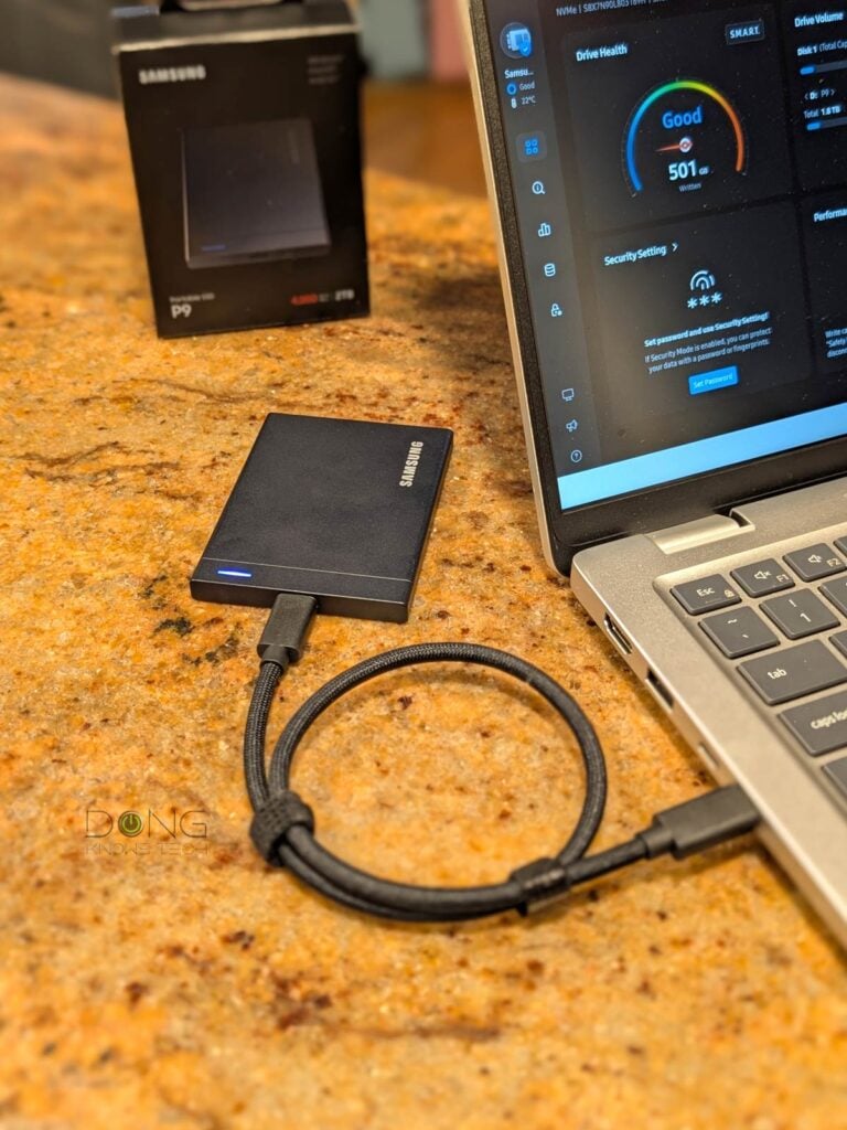 The Samsung P9 USB4 Portable SSD
