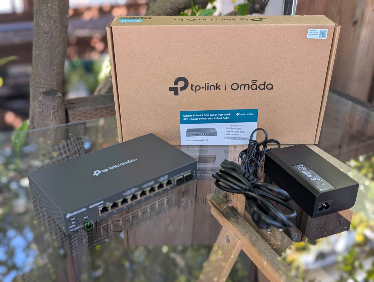 The TP Link SG2210XMP M2 PoE switch