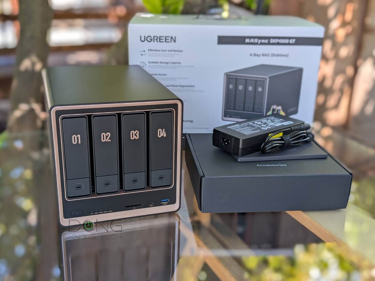 The UGREEN NASync DXP4800 GT NAS server