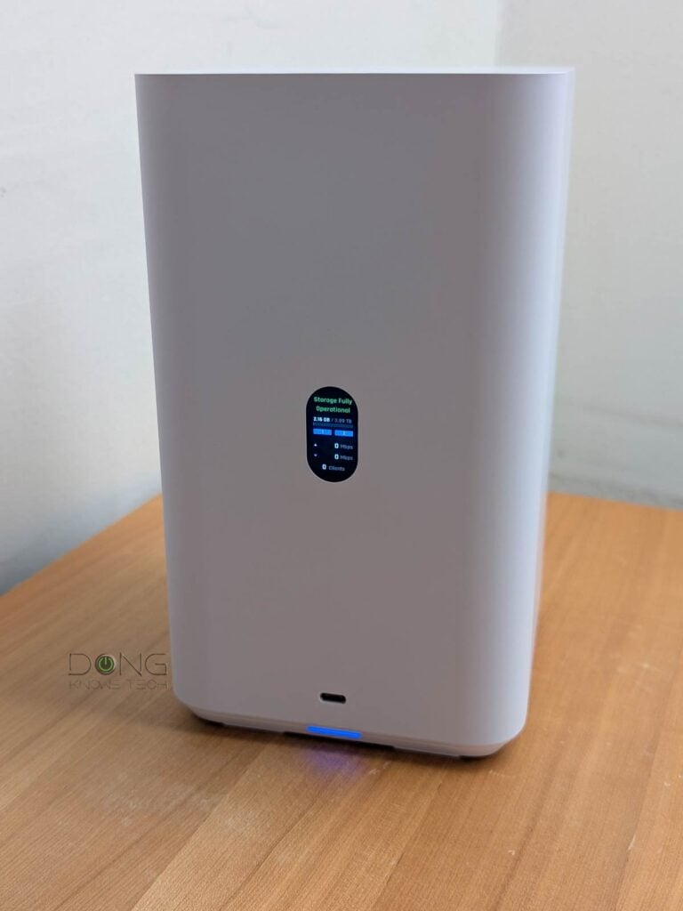 The Ubiquiti UNAS 2 being tested
