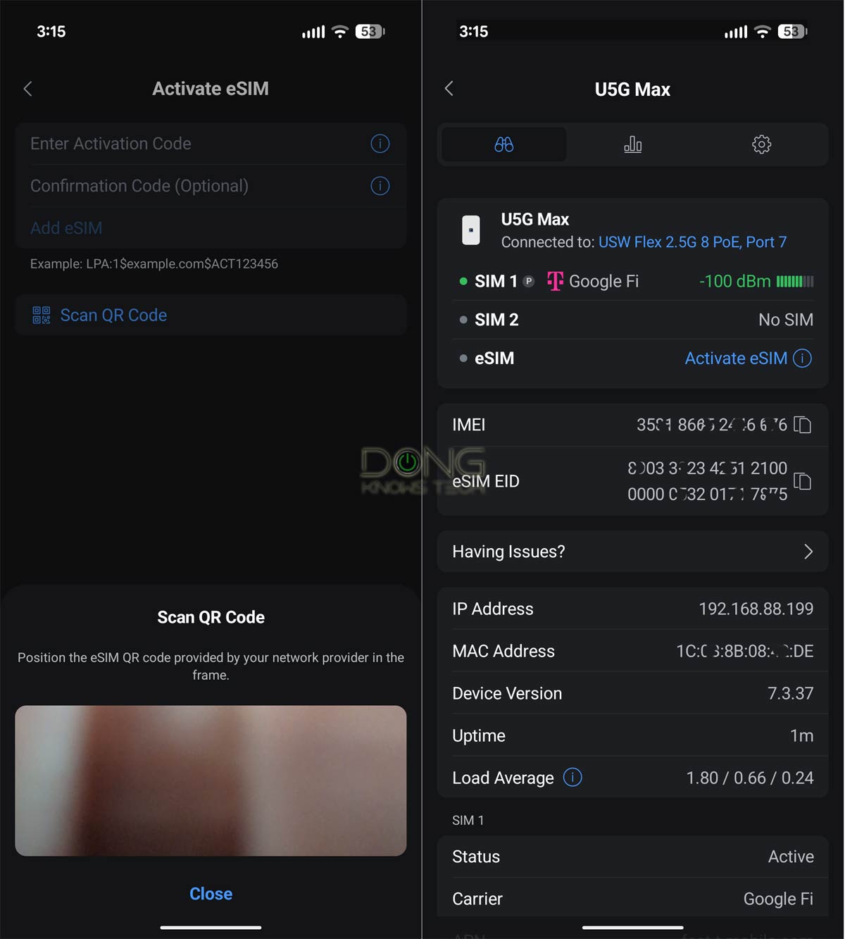 Ubiquiti UniFi 5G Max Review (vs. U5G-Max-Outdoor): An Stellar Cellular Backup for a UniFi Network 8 The Ubiquiti UniFi 5G Max SIM management via UniFi mobile app