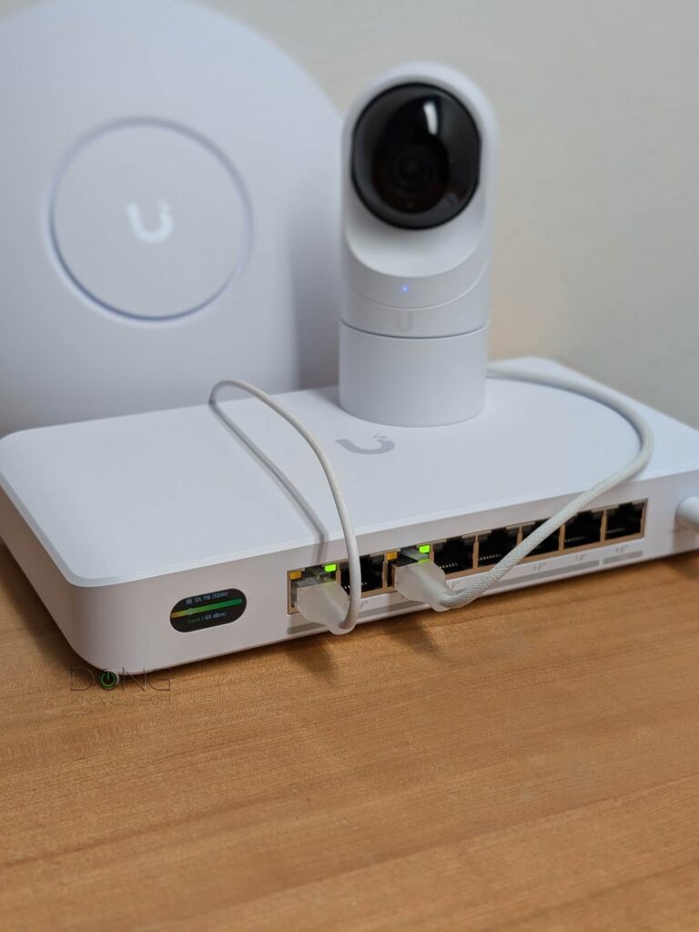 Ubiquiti UniFi Device Bridge UDB Switch Review (vs. Flex 2.5G PoE): An Excellent Way to Extend Power-over-Ethernet via Wi-Fi 7 11 The Ubiquiti UniFi Device Bridge UDB Switch in action