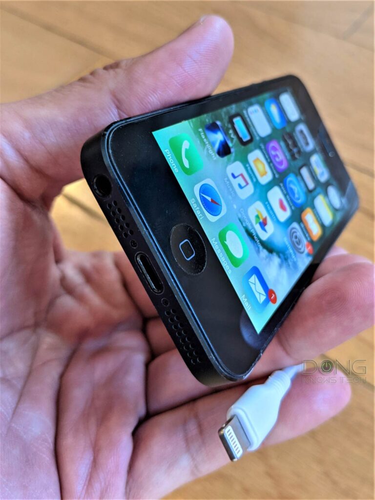 The iPhone 5 and its Lighting Port (no USB-C)