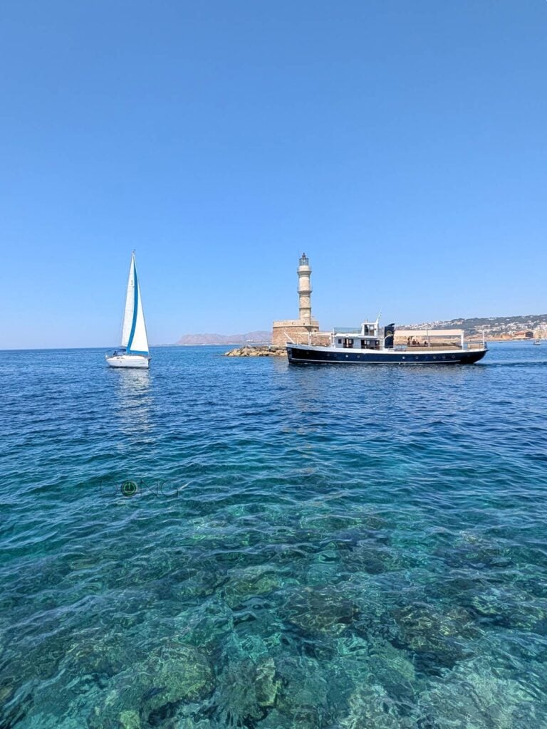 2025 in review mirror: The water in Crete is so clean, you might misjudge how deep it is.