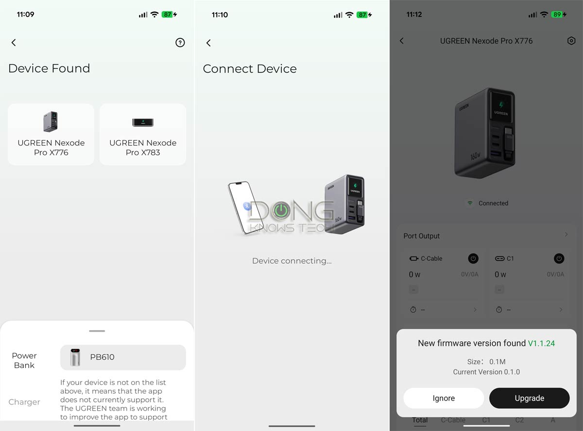 UGREEN Nexode Pro 160W Charger with Retractable Cable and UgreenConnect mobile app setup