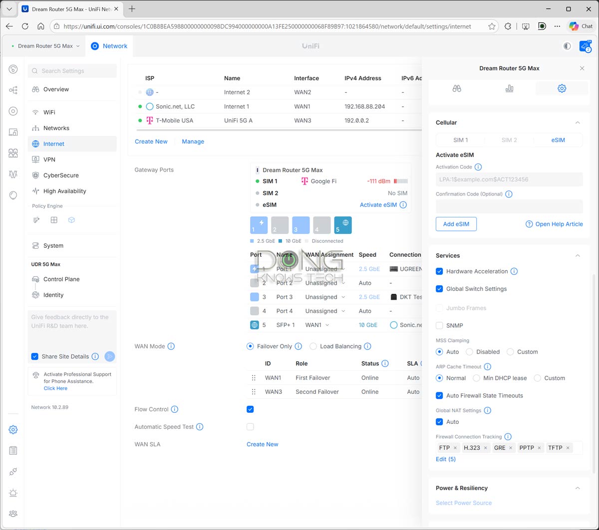Ubiquiti Dream Router 5G Max Review (vs. Dream Router 7): A Gratifying Cellular-Ready Wi-Fi 7 UniFi Cloud Gateway 28 Ubiquiti Dream Router 5G Max Internet page