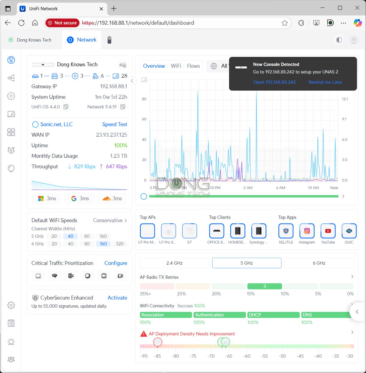 Ubiquiti UNAS 2 detected in the network