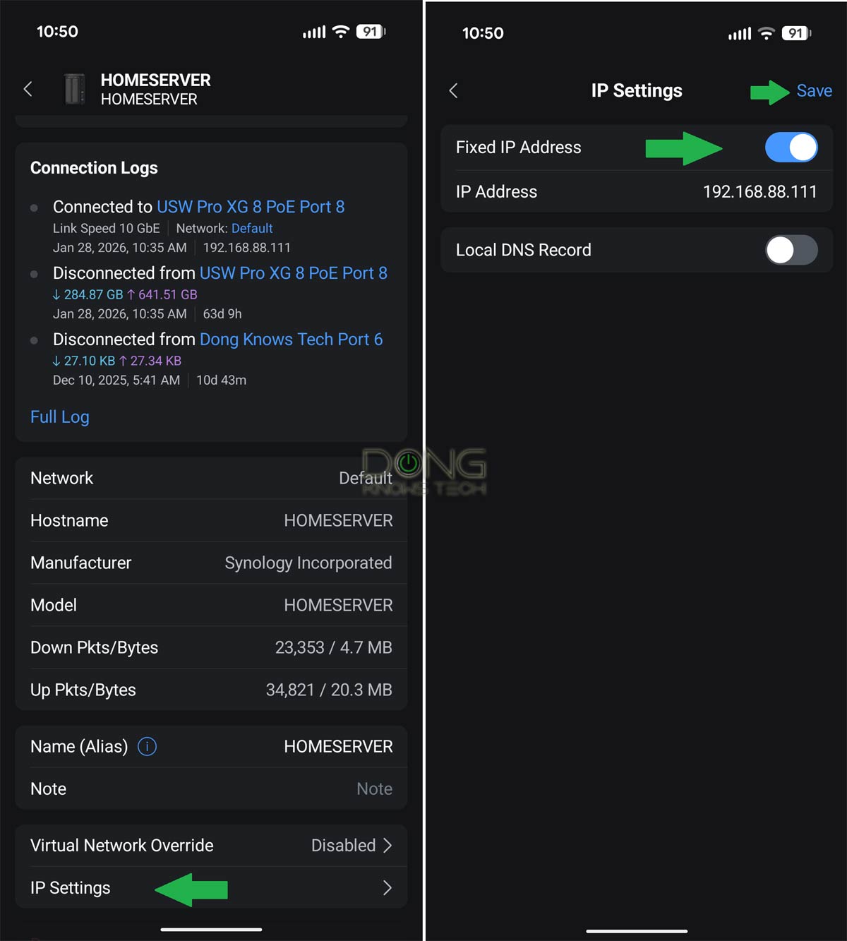 IP Reservation, Explained: Steps to Assign a Persistent IP Address to a Connected Device 15 Ubiquiti UniFi IP reservation mobile app