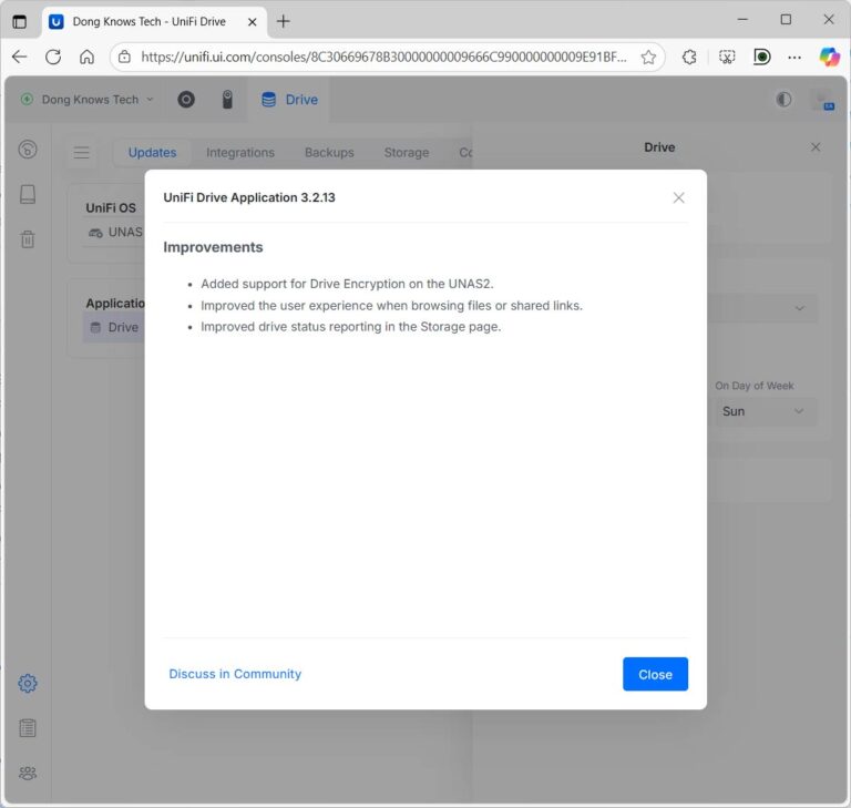 UniFi Drive Application