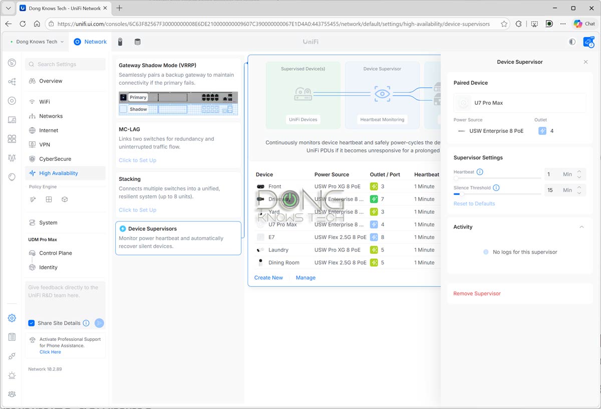 UniFi Network 10.2 Device Supervisor