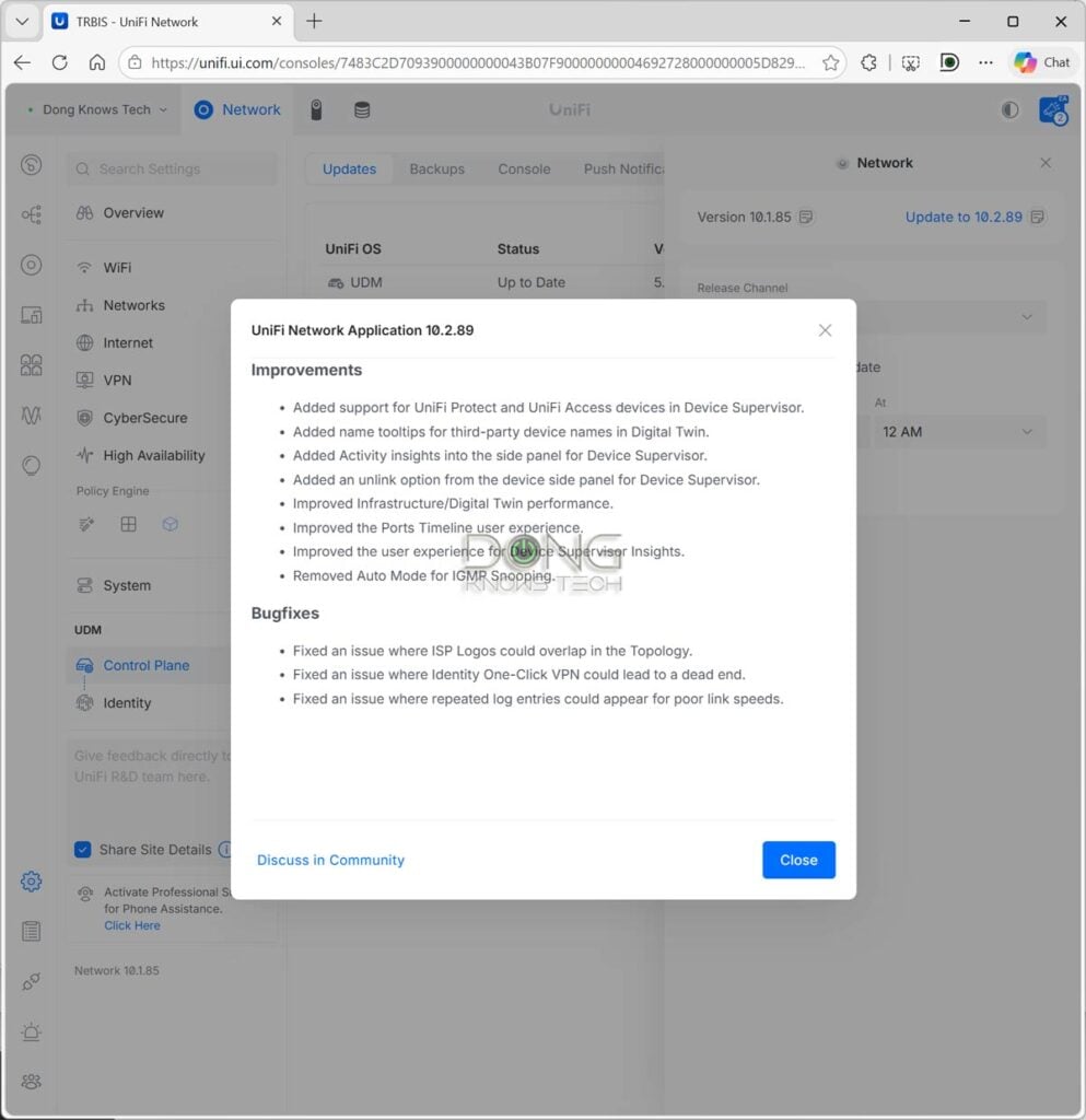 UniFi Network 10.2 update