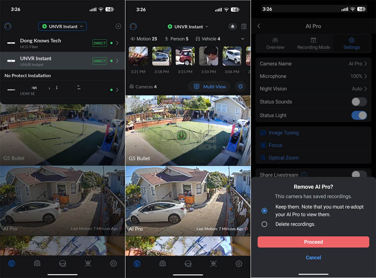Ubiquiti UNVR Instant Review: An Excellent Consumer-Friendly UniFi Protect Surveillance Solution 10 You can use the UniFi Protect app switch between UNVRs and remove a camera from one without losing their eixsting recordings